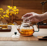 Teapots - Glass - Green-Handled
