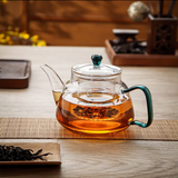 Teapots - Glass - Green-Handled