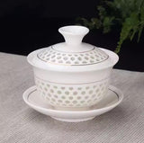 Gaiwans - Porcelain - Honeycomb Window