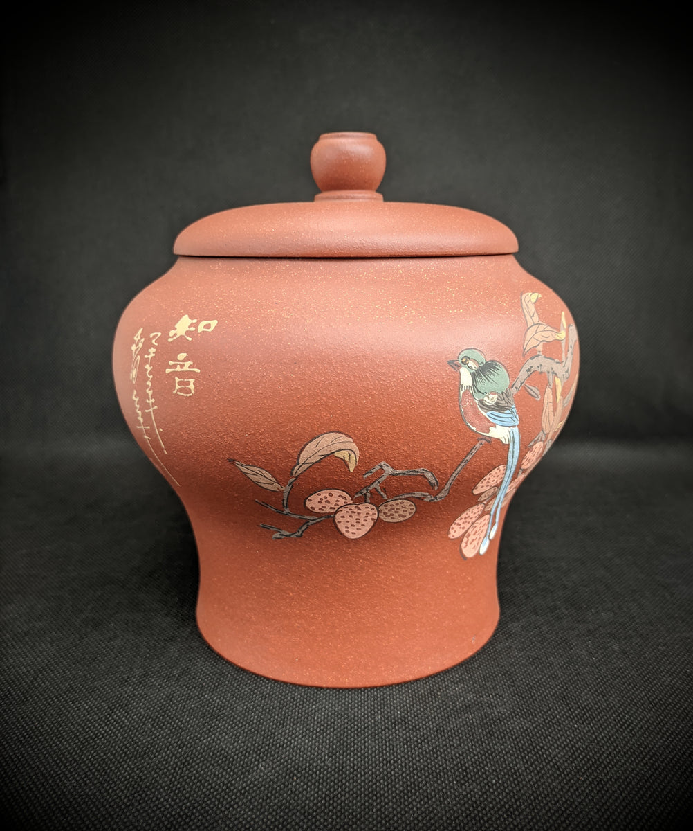 Lychee Bird Yixing Tea Caddy Cosmic Tortoise Tea