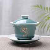 Gaiwans - Celadon & Gold