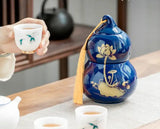 Dual-Layer Lotus Gourd Tea Caddies