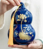 Dual-Layer Lotus Gourd Tea Caddies