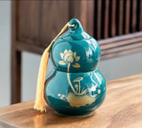 Dual-Layer Lotus Gourd Tea Caddies