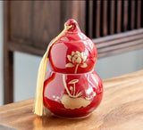 Dual-Layer Lotus Gourd Tea Caddies