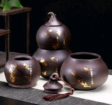 Dual-Layer Four Season Gourd Tea Caddies