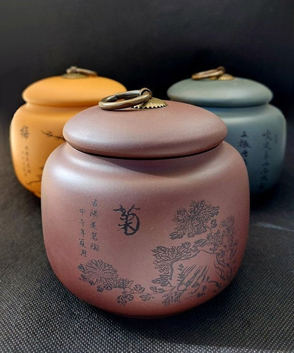 Four Season Yixing Tea Caddies Cosmic Tortoise Tea