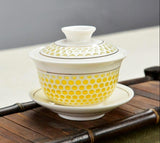 Gaiwans - Porcelain - Honeycomb Window
