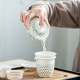 Gaiwans - Porcelain - Honeycomb Window