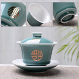 Gaiwans - Celadon & Gold
