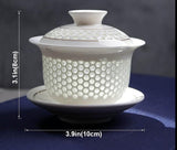 Gaiwans - Porcelain - Honeycomb Window