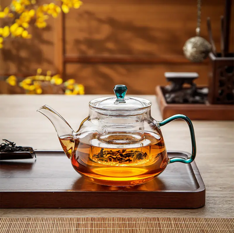 Teapots - Glass - Green-Handled