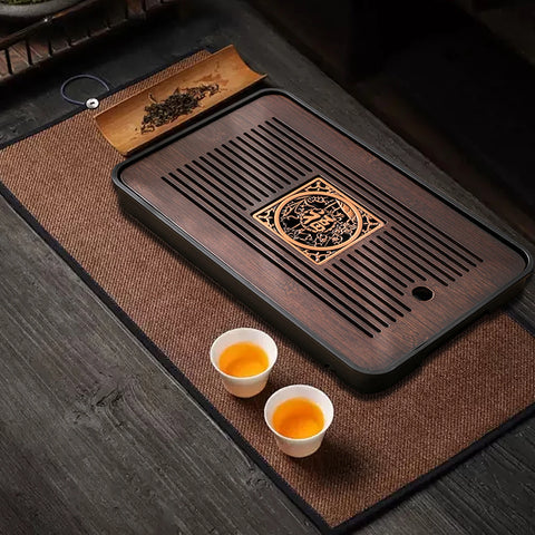 Tea Trays - Bamboo & Metal