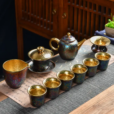 Tea Sets - Gilded Peacock Set
