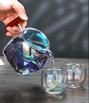Pitchers - Glass - Iridescent Rainbow Leaf