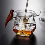 Pitchers - Glass - Wood-Handled Plum Blossom Pitcher