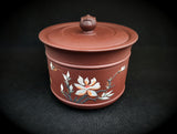 Flared Jade Orchid Yixing Tea Caddies