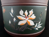 Flared Jade Orchid Yixing Tea Caddies