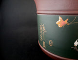 Flared Jade Orchid Yixing Tea Caddies