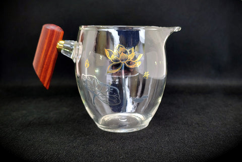 Pitchers - Glass - Wood-Handled Lotus Pitcher