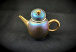 Teapots - Gold-Plated Peacock Glaze Dragon's Egg Teapot