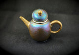 Teapots - Gold-Plated Peacock Glaze Dragon's Egg Teapot
