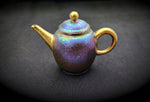 Teapots - Gold-Plated Peacock Glaze Dragon's Egg Teapot