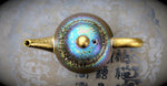 Teapots - Gold-Plated Peacock Glaze Dragon's Egg Teapot
