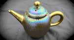 Teapots - Gold-Plated Peacock Glaze Dragon's Egg Teapot