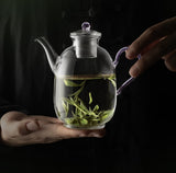 Teapots - Glass - Lavender-Handled