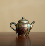 Teapots - Peacock-Glaze Gourd Teapot