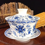 Gaiwans - Porcelain - Golden Lotus