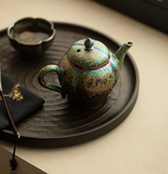Teapots - Peacock-Glaze Gourd Teapot