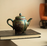 Teapots - Peacock-Glaze Gourd Teapot