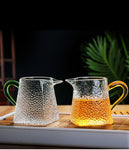Pitchers - Hammered Glass - Colored Handle