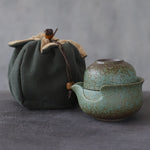 Tea Sets - Ceramic Combination Gaiwan/Pitcher/Cup Travel Set