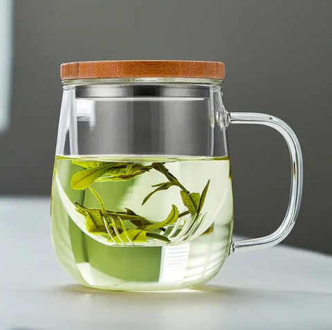 Cups - Glass - Lidded Tea Mug With Filter