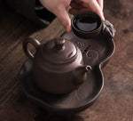Tea Trays - Clay - Lotus & Gourd