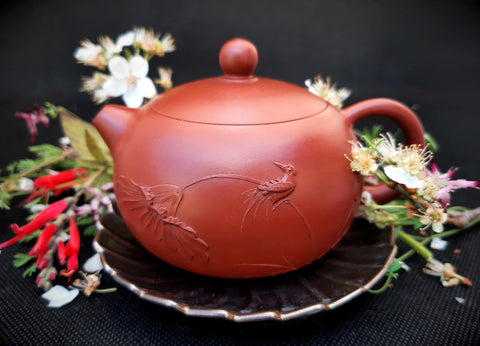Teapots - Yixing - Lotus & Bird Xi Shi Teapot